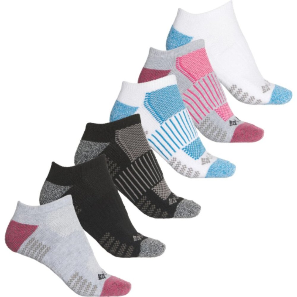 Columbia Sportswear Athletic No-Show Socks - 6-Pack, Below the Ankle (For Women)